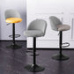 Modern Adjustable Height Stool Matte Finish Upholstered Bar Stools