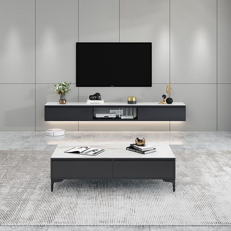 Contemporary Style TV Stand Wall-mounted Enclosed Storage TV Console Clearhalo 'furn' 'furn_tv_stands_entertainment_centers' 'Furniture' 'Living Room Furniture' 'TV Stands & Entertainment Centers' 'TV Stands & Media Storage Furniture' 'tv_stands_entertainment_centers' 1200x1200_444c243d-b240-44f7-b1d5-9a9a9e14a493