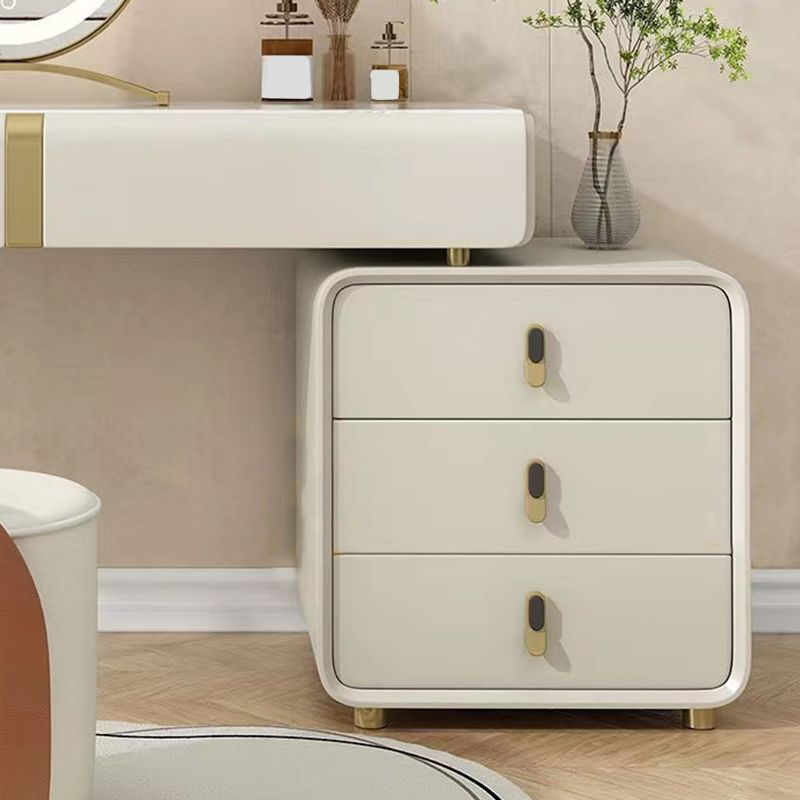 Glam Slate Top make -up ijdelheid bureau met lade, beige kleedtafel