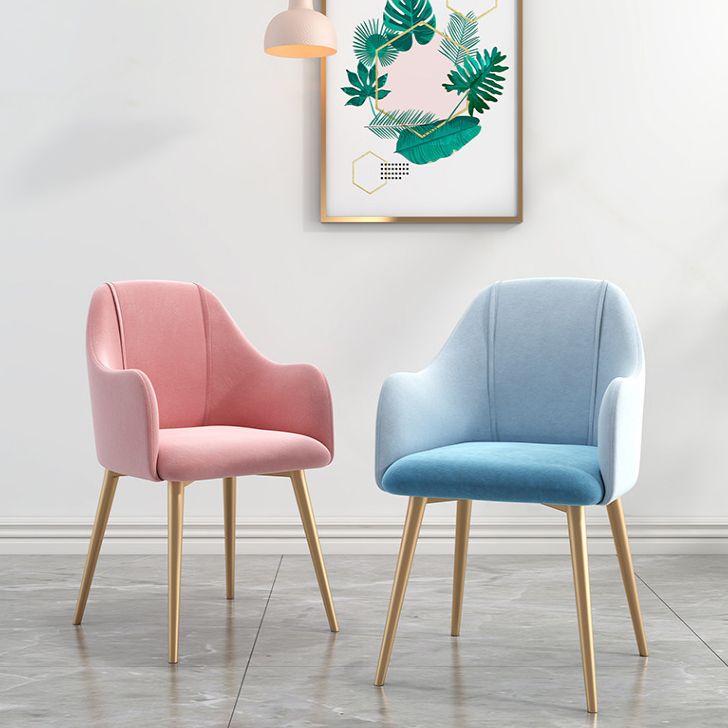 Scandinavian Style Metal Dining Chair Coffee Shop Casual Wingback Chair Clearhalo ' kitchen&dining_furn' 'Dining Chairs' 'Dining Tables & Seating' 'dining_chair' 'furn' 'furn_dining_chair' 'Furniture' 'furniture_dining_chair' 'Kitchen & Dining Furniture' 'kitchen' 1200x1200_444ec937-e5e3-48c7-9536-85cdf30ef9fa