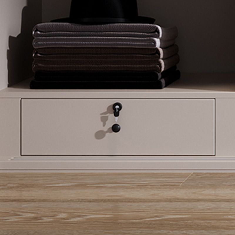 Modern Sliding Door Storage Cabinet Wooden Wardrobe Cabinet with Garment Rod Clearhalo 'Armoires & Wardrobes' 'armoires_wardrobes' 'Bedroom Furniture' 'furn' 'furn_armoires_wardrobes' 'Furniture' 1200x1200_444f4154-2df6-4f15-97d5-44cc59ba801b