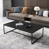 Trestle Basis Design Cocktailtisch Schwarz Gold/Weißer Couchtisch
