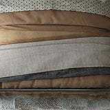 Contemporary Metal Platform Bed Standard Bed with Upholstered Headboard