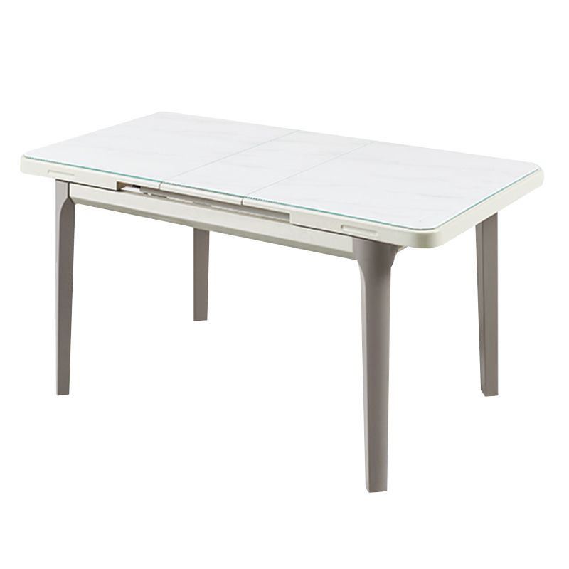 白い長方形のダイナーテーブルセット1/5ピースモダンなダイニングセット