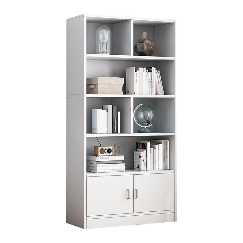 Standard Engineered Wood Book Shelf Contemporary Closed Back Bookshelf