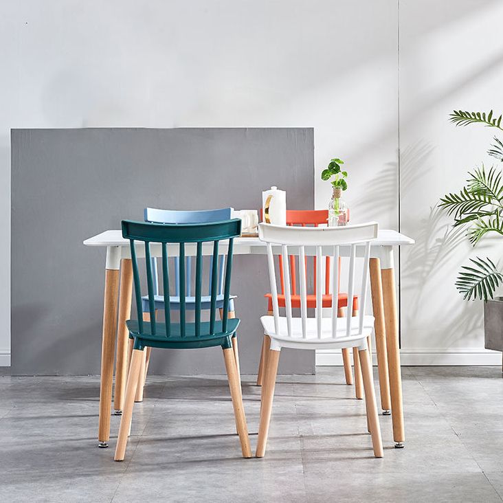 Glam Style Wooden Side Chair Matte Finish Windsor Back Dining Chair for Coffee Shop Clearhalo ' kitchen&dining_furn' 'Dining Chairs' 'Dining Tables & Seating' 'dining_chair' 'furn' 'furn_dining_chair' 'Furniture' 'furniture_dining_chair' 'Kitchen & Dining Furniture' 'kitchen' 1200x1200_4452a395-47a0-4dc7-98ab-7c70b4359abb