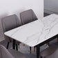 Contemporary Rectangle Dining Room Table White Sintered Stone Table with 4 Legs Clearhalo ' dining_table' 'Dining Tables & Seating' 'Dining Tables' 'furn' 'furn_dining_table' 'Furniture' 'furniture_dining_table' 'Kitchen & Dining Furniture' 'kitchen&dining_furn' 'kitchen' 'kitchen_dining_table' 1200x1200_4452ea99-9268-4312-9aa7-7563b7d59de5