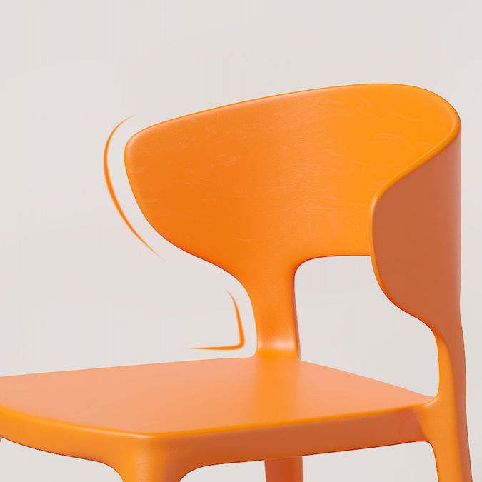 Minimalist Plastic Dining Armless Chair Colorful Wingback Side Chair Clearhalo 'Dining Chairs' 'Dining Tables & Seating' 'dining_chair' 'furn' 'furn_dining_chair' 'Furniture' 'furniture_dining_chair' 'Kitchen & Dining Furniture' 1200x1200_445312d5-cd9c-4d91-ad8c-97b21a499f77