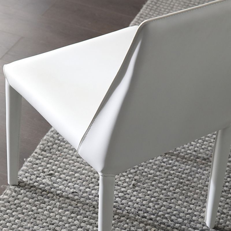 Parsons Armless Dining Chairs Indoor Dining Room Faux Leather Side Chair Clearhalo 'Dining Chairs' 'Dining Tables & Seating' 'dining_chair' 'furn' 'furn_dining_chair' 'Furniture' 'Kitchen & Dining Furniture' 1200x1200_4453d7f8-181f-4727-99bc-9e6b9faeca41