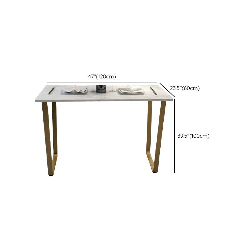 Glam Indoor Bar Dining Table White Marble Rectangle Counter Table Clearhalo 'Bar Furniture' 'Bar Tables' 'bar_tables' 'furn' 'furn_bar_tables' 'Furniture' 'Kitchen & Dining Furniture' 1200x1200_44543dbf-7a84-452e-953e-9747b0ecb5d7