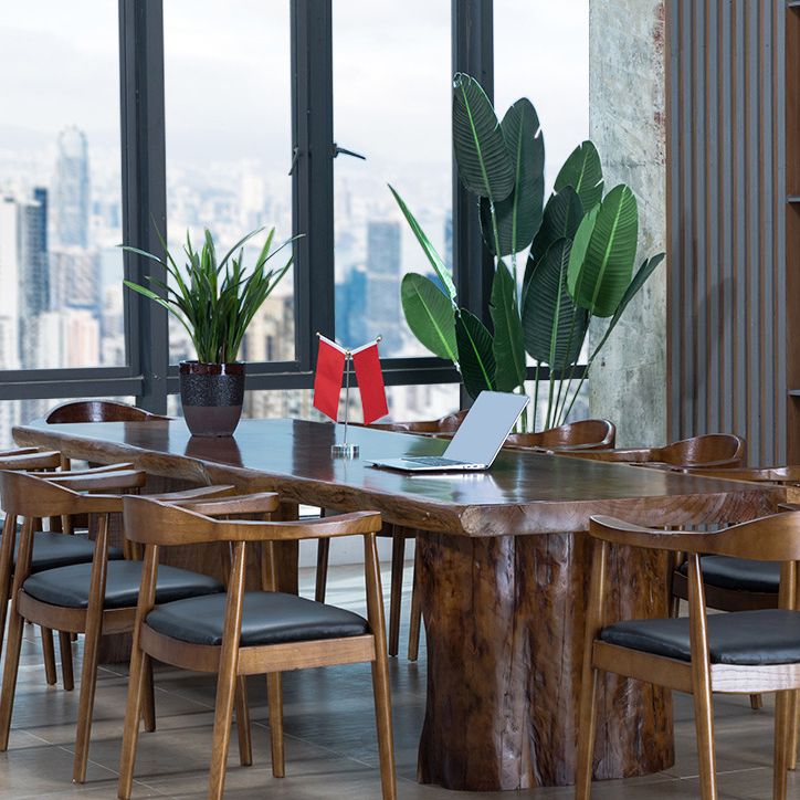 Bureau de bureau rectangulaire contemporain bureau d'écriture en bois massif pour bureau