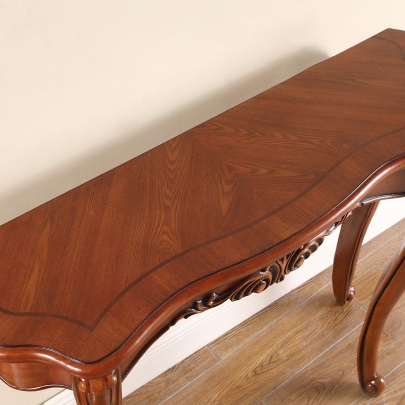 Free Form Wood Console Table with 4 Legs Solid Wood Frame Accent Table for Hall Clearhalo 'Console Tables' 'console_tables' 'Entry & Mudroom Furniture' 'furn' 'furn_console_tables' 'Furniture' 1200x1200_4455858b-b57b-41d6-ac7a-2b8478b1beaf