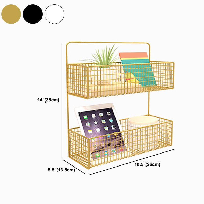 Libreria moderna in metallo galleggiante in metallo da 6 pollici a parete montata