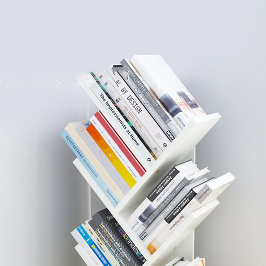 4 Shelves Standard Bookshelf Contemporary Engineered Wood Bookcase Clearhalo 'Bookcases' 'furn' 'furn_bookcases' 'Furniture' 'Office Furniture' 1200x1200_4456a0e6-2463-4f46-b8ba-6cae6ed1d517