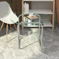Modern Round Glass Coffee Table with Stainsteel Sled Stainless Steel Base Clearhalo 'Coffee & Accent Tables' 'Coffee Tables' 'coffee_tables' 'furn' 'furn_coffee_tables' 'Furniture' 'Living Room Furniture' 1200x1200_4458f22e-5b0a-47c0-a140-c49a1cab7383