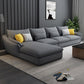 30.7 " H Grey Cotton Blend Flared Arm Sofa & Chaise for Living Room