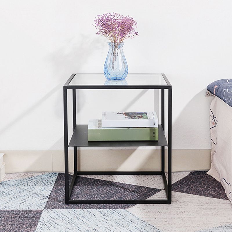 17,71 "tavolo da notte alto 2-scaffali in metallo cabidiere industriale