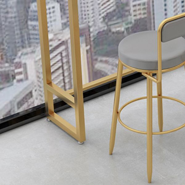 Glam Rectangle Stone Bar Table Indoor Iron Bar Table with Trestle Pedestal, Only Table Clearhalo 'Bar Furniture' 'Bar Tables' 'bar_tables' 'furn' 'furn_bar_tables' 'Furniture' 'furniture_bar_tables' 'Kitchen & Dining Furniture' 1200x1200_445ab992-77b8-491c-af71-7d16c3696955