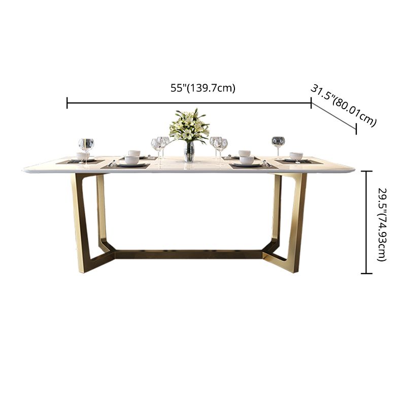 Home Scandinavian Style Sintered Stone Dining Bench Set Rectangular Dining Table with Trestle Base Clearhalo 'Dining Room Sets' 'Dining Tables & Seating' 'dining_room_set' 'furn' 'furn_dining_room_set' 'Furniture' 'furniture_dining_room_set' 'Kitchen & Dining Furniture' 'kitchen&dining_furn' 'kitchen' 1200x1200_445c2ae8-0324-4237-8702-03d9df82337e