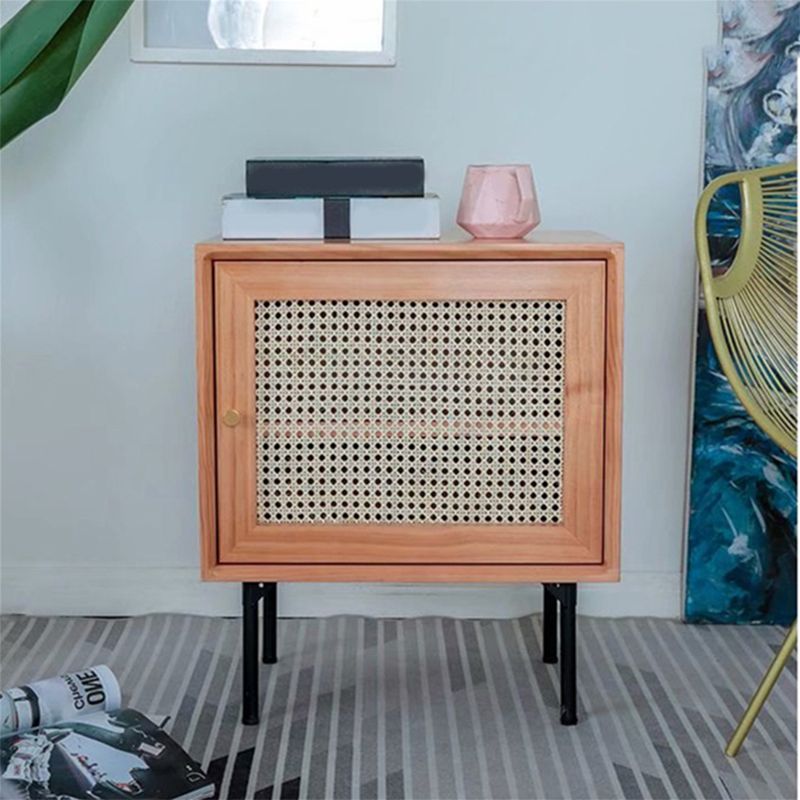 Moderno suscrime a legno in legno a 1 scaffale da 24 pollici da 24 pollici H comodino in legno massiccio con gambe