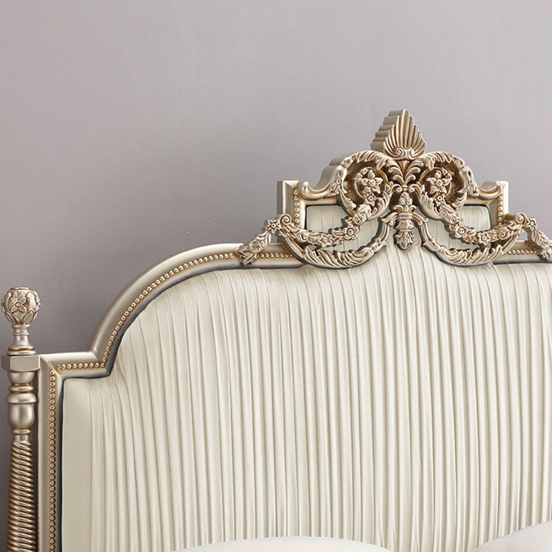 Victorian Upholstered Bed Frame with Nailhead Mattress Included Solid Wood Standard Bed Clearhalo 'Bedroom Furniture' 'Beds' 'furn' 'furn_beds' 'Furniture' 1200x1200_445e506a-b4aa-48d4-af69-7bb2040371ee