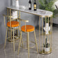 Marble Bistro Bar Desk with Specialty Table Top Double Pedestal Table - 41.3" H Clearhalo 'Bar Furniture' 'Bar Tables' 'bar_tables' 'furn' 'furn_bar_tables' 'Furniture' 'furniture_bar_tables' 'Kitchen & Dining Furniture' 1200x1200_445e81d4-b643-44f8-b21d-c4f9a1a68778