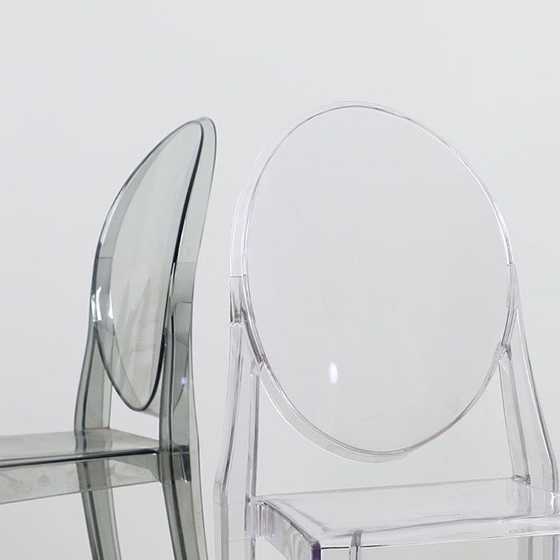 Scandinavian Design Stacking Plastic Dining Armless Chair Open Back Side Chair Clearhalo ' kitchen&dining_furn' 'Dining Chairs' 'Dining Tables & Seating' 'dining_chair' 'furn' 'furn_dining_chair' 'Furniture' 'furniture_dining_chair' 'Kitchen & Dining Furniture' 'kitchen' 1200x1200_445fe99b-0dfc-43e8-bf75-0d6e358a99e1