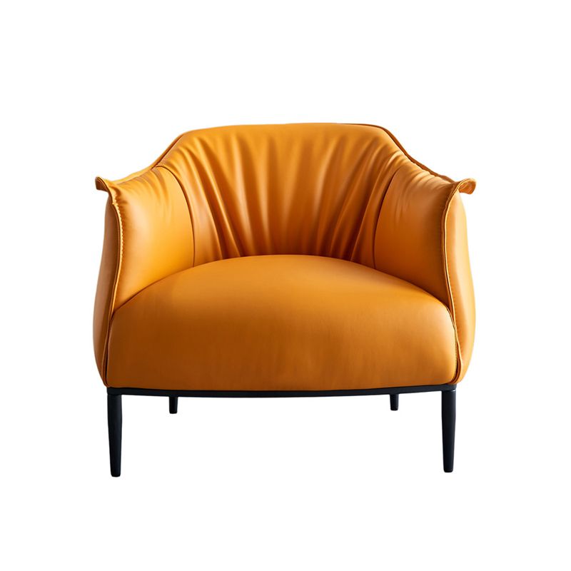 33.86"L x 33.06"W x 30.71"H Modern Tight Back Flared Arms Barrel Chair Clearhalo 'Accent Chairs' 'accent_chairs' 'Chairs & Seating' 'furn' 'furn_accent_chairs' 'Furniture' 'Living Room Furniture' 1200x1200_44605690-b60d-4c64-aa6a-620a94b98613