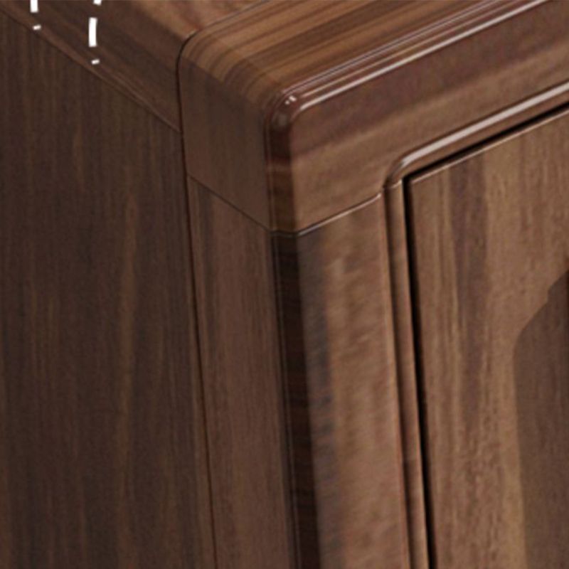 16 "W moderne bruine eiken opbergkast dressoir houten opbergkast met laden