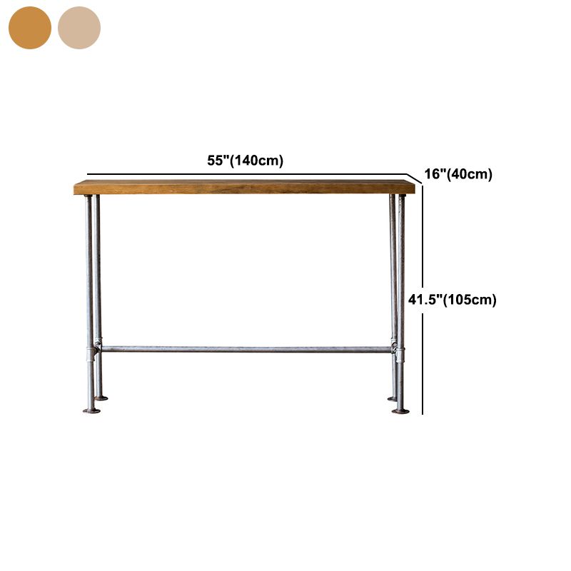 Tavolo da pub industriale in legno massiccio tavolo da barra del rettangolo di rettangolo