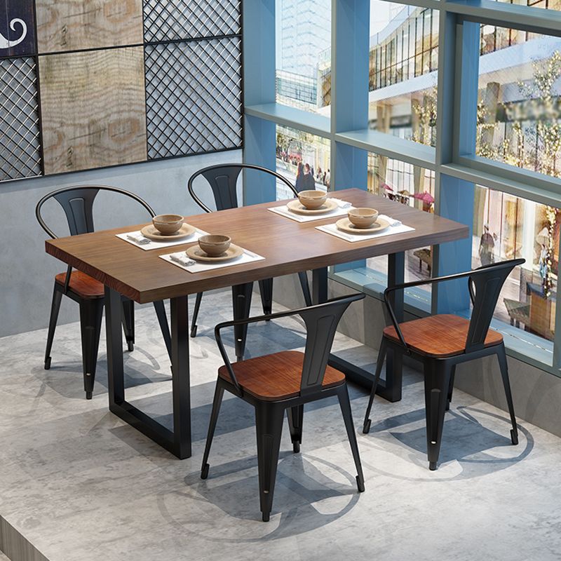 Industrial Dining Room Table Pine Solid Wood Table with Double Pedestal Clearhalo ' dining_table' 'Dining Tables & Seating' 'Dining Tables' 'furn' 'furn_dining_table' 'Furniture' 'furniture_dining_table' 'Kitchen & Dining Furniture' 'kitchen&dining_furn' 'kitchen' 'kitchen_dining_table' 1200x1200_4463066d-7366-4dfc-bb0d-3c7ae3e2142e