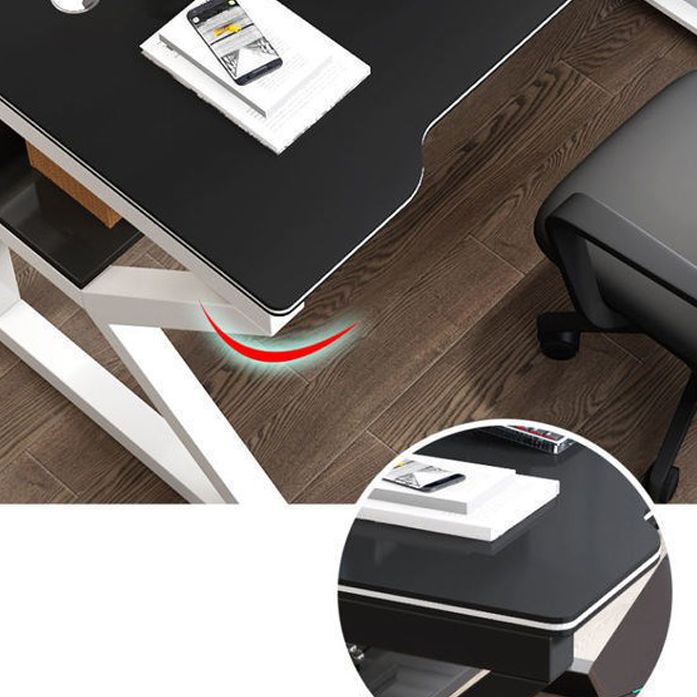 Bureau de bureau gratuit en bois fabriqué bureau d'ordinateur en acier en acier