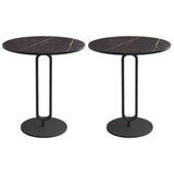21.6" Tall Modern Round Slate Top Side Table Iron Pedestal End Table Clearhalo 'Coffee & Accent Tables' 'End & Side Tables' 'end_side_tables' 'furn' 'furn_end_side_tables' 'Furniture' 'Living Room Furniture' 1200x1200_44667bab-813a-4aea-ac15-570369020ee5