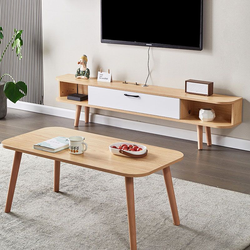 Wooden Media Console TV Stand Contemporary TV Media Stand with Door Clearhalo 'furn' 'furn_tv_stands_entertainment_centers' 'Furniture' 'Living Room Furniture' 'TV Stands & Entertainment Centers' 'TV Stands & Media Storage Furniture' 'tv_stands_entertainment_centers' 1200x1200_44669b73-dc59-449a-95a3-27ecb458a751
