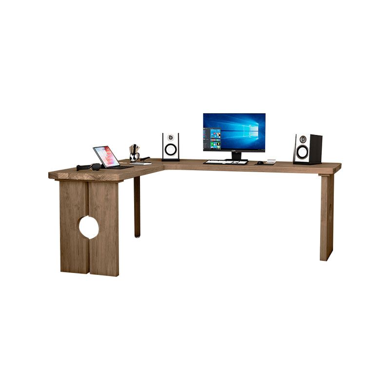 Natural Modern L-Shape Office Desk Home Solid Wood Writing Desk Clearhalo 'furn' 'furn_office_desk' 'Furniture' 'Office Desks' 'Office Furniture' 'office_desk' 1200x1200_4466d385-016f-4d84-a5aa-7e1dda3b2c3f