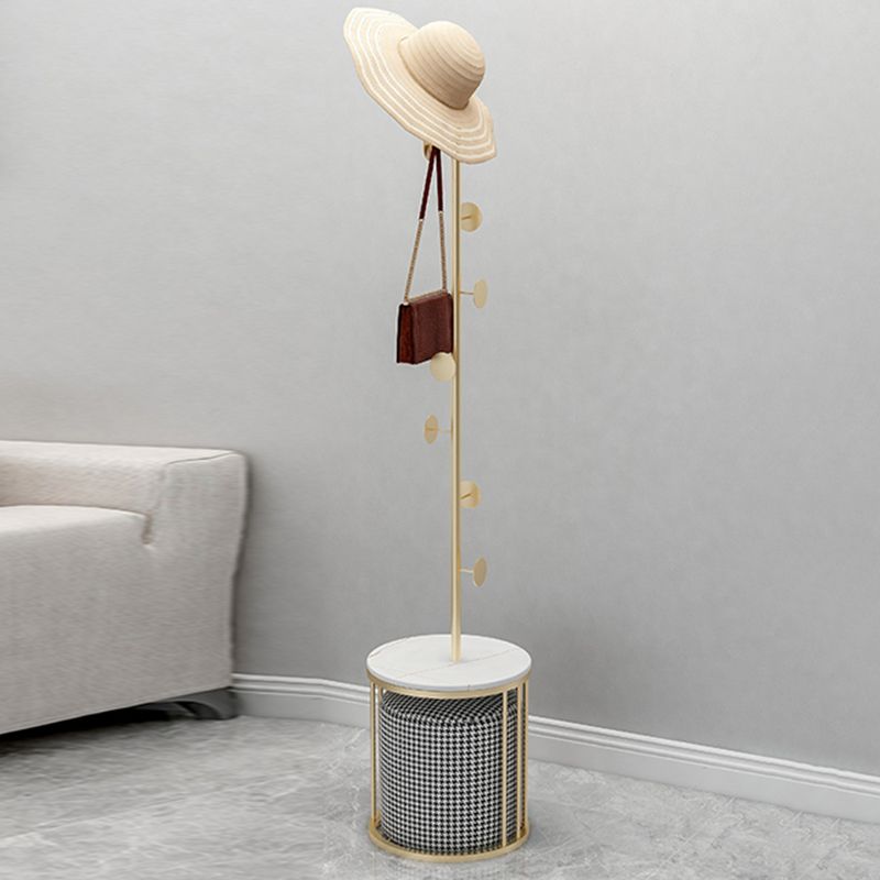 Hermosos estantes dobles del árbol de pasillo 8 ganchos rezaza de abrigo de metal para sala de estar