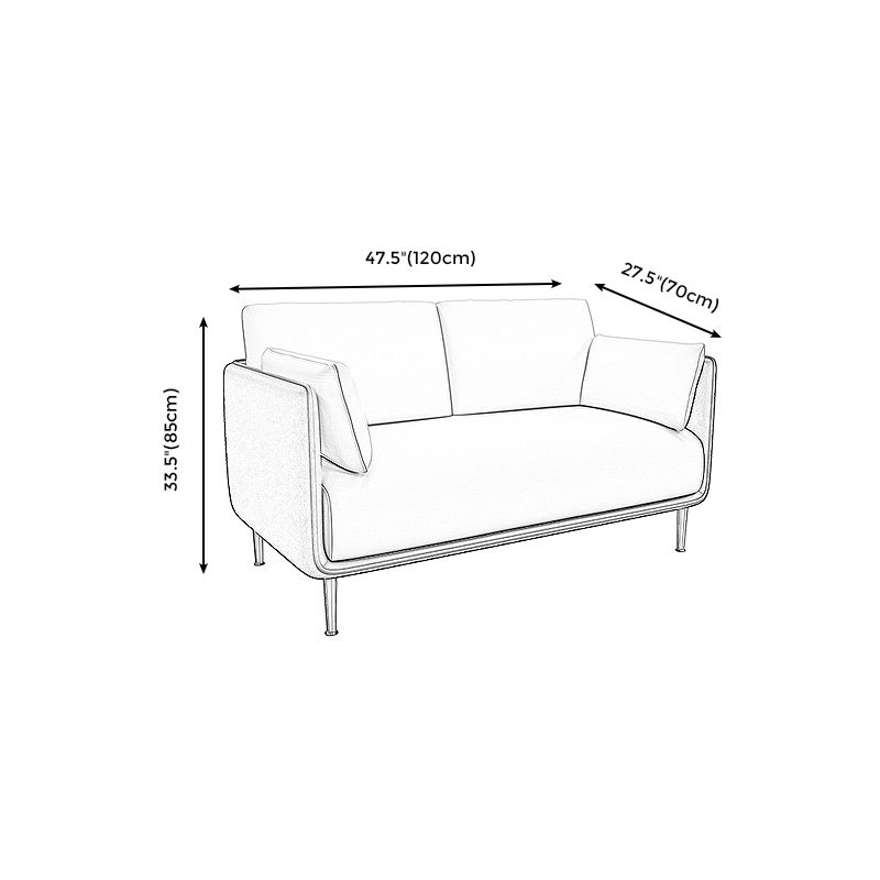 Contemporary Fabric Cushions Sofa 33.46"High Pillow Top Arm Sofa for Restaurant Clearhalo 'furn' 'furn_sofas' 'Furniture' 'furniture_sofas' 'kitchen' 'kitchen_sofas' 'Living Room Furniture' 'Sofa' 'sofas' 1200x1200_44673a3d-9906-425f-9377-f38b2d04a57d