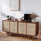 Tavolo da sideboard contemporaneo in legno massiccio a 4 porte a buffet