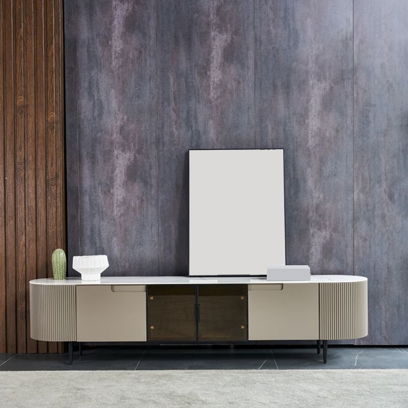 Witte leisteen slaapkamer rechthoek en ronde moderne koffie of eindtafel met opslag