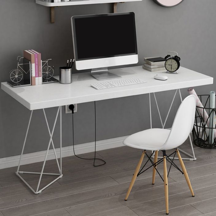 Contemporary Rectangular Writing Desk Pine Solid Wood Office Desk Clearhalo 'Furniture' 'furniture_office_desk' 'Office Desks' 'Office Furniture' 'office_desk' 1200x1200_446ca21f-5a23-4822-8fb0-0a302c7be3c4