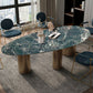 Sintered Stone Home Desk Luxury Oval Shape Fixed Table for Dining Room Clearhalo 'Dining Tables & Seating' 'Dining Tables' 'dining_table' 'furn' 'furn_dining_table' 'Furniture' 'Kitchen & Dining Furniture' 1200x1200_446d54d2-14ee-4d43-a7b8-007779f355dc
