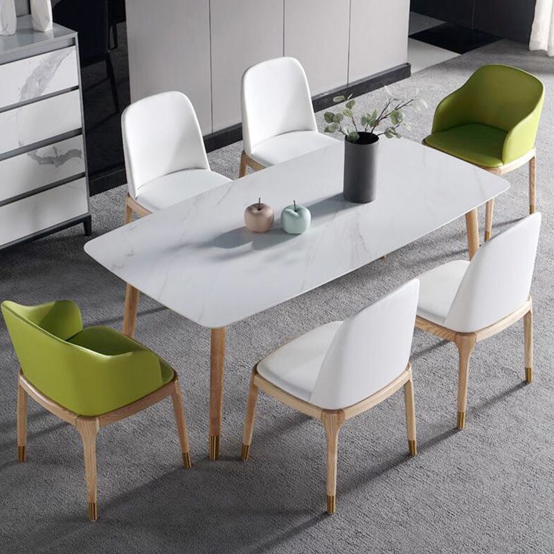 Rectangle Two-Color Dining Table Sintered Stone Table Luxury with 4 Legs Clearhalo ' dining_table' 'Dining Tables & Seating' 'Dining Tables' 'furn' 'furn_dining_table' 'Furniture' 'furniture_dining_table' 'Kitchen & Dining Furniture' 'kitchen&dining_furn' 'kitchen' 'kitchen_dining_table' 1200x1200_446fffdc-f56c-4136-9301-58638bc25f50