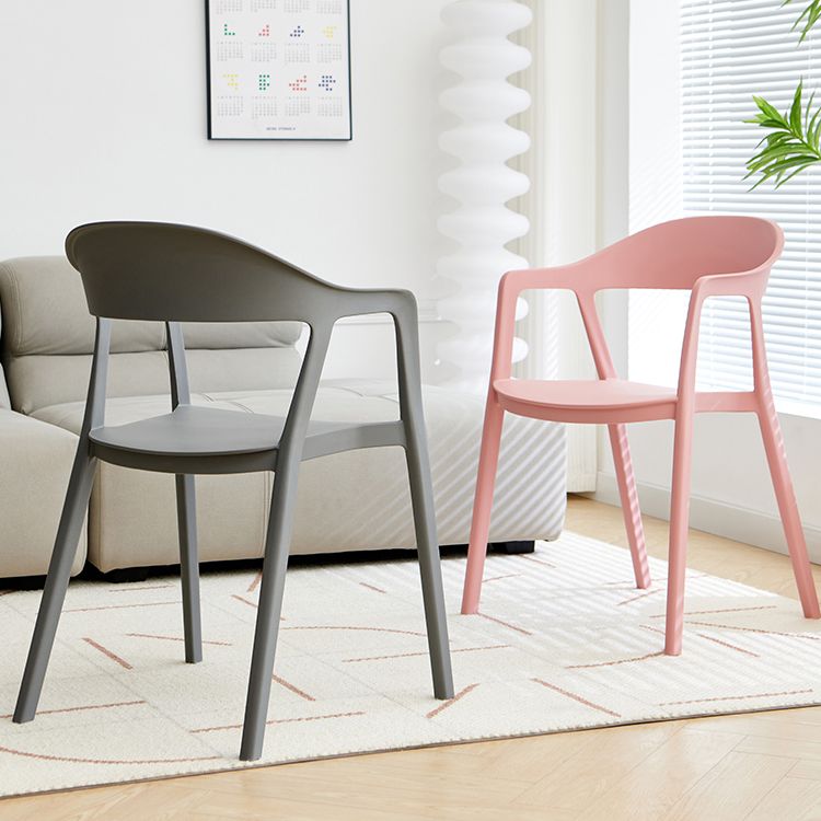 Nordic Style Matte Finish Plastic Armless Dining Chair for Home Clearhalo 'Dining Chairs' 'Dining Tables & Seating' 'dining_chair' 'furn' 'furn_dining_chair' 'Furniture' 'Kitchen & Dining Furniture' 1200x1200_44705d4c-3ada-403c-8851-bb7294925728