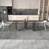 Modern Glass Dining Table Rectangle Tabletop with Glass Legs