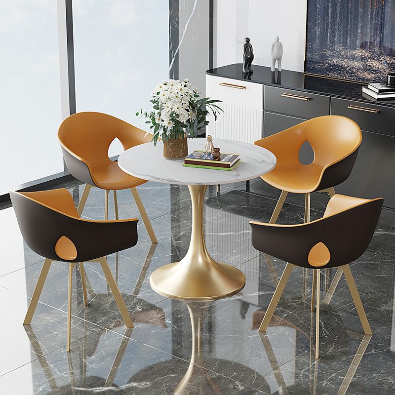 Round Sintered Stone Dining Table Traditional Luxury Tulip Table Clearhalo 'Dining Tables & Seating' 'Dining Tables' 'dining_table' 'furn' 'furn_dining_table' 'Furniture' 'furniture_dining_table' 'Kitchen & Dining Furniture' 'kitchen' 'kitchen_dining_table' 1200x1200_4470f7db-28f9-4249-a765-eb906d16f592