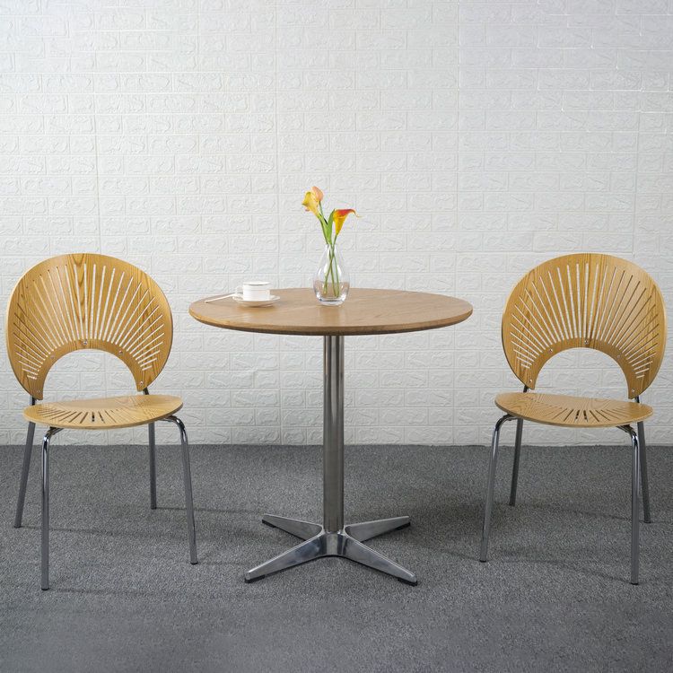 Industrial Metal Dining Room Chair Open Back Dining Side Chair for Restaurant Use