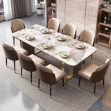 Luxury Sintered Stone Top Dining Set Rectangle 1/4/5/6/7/9 Pieces Dining Table with Chairs Clearhalo 'Dining Room Sets' 'Dining Tables & Seating' 'dining_room_set' 'furn' 'furn_dining_room_set' 'Furniture' 'furniture_dining_room_set' 'Kitchen & Dining Furniture' 1200x1200_447238cc-d8ac-4c4e-9690-89568c2ca79f