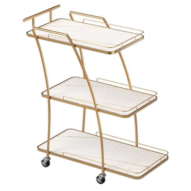 モダンなシンプルなオープンストレージキッチントロリー長方形のダイニングルーム準備テーブル