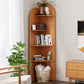 Traditional Closed Back Bookcase Shelves Included for Home Office
