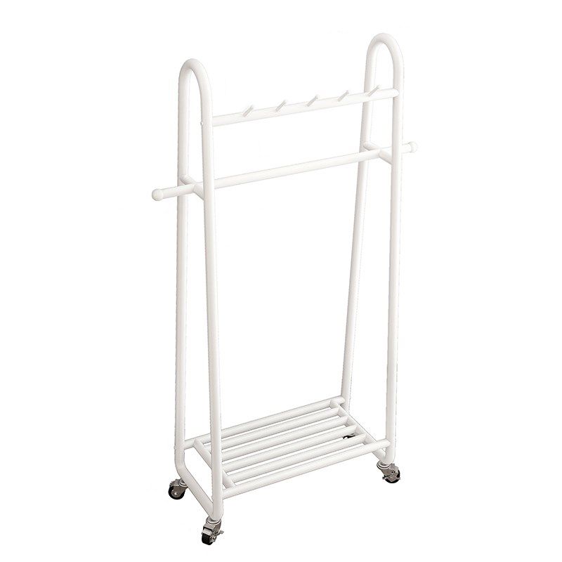 Rastrellino in stile industriale ganci metallizzati metallici rastrelliera di design